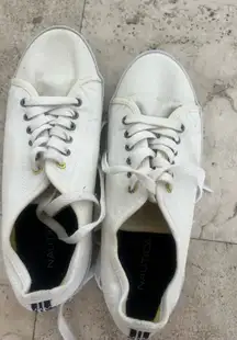 Nautica White Canvas Sneakers