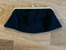 Fabric vintage clutch with a metal closure