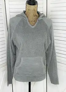 Bill Blass Sport Fleece and Knit‎ Hooded Sweater Large Gray Hoodie Pullover