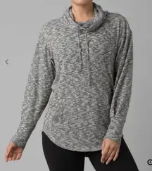 Prana heather gray Frieda pullover kangaroo pocket long sleeve size Large I7