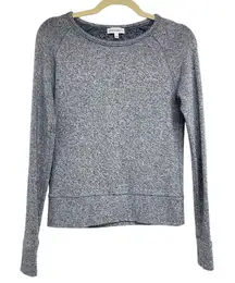 Aritzia Community Blue Crew Neck Long Sleeve Pullover Sweater Womens S Speckled