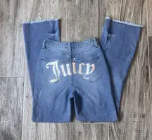 Juicy Couture Womens Lunita Bootcut Jeans Medium Wash Juicy coquette Sz 4 #B