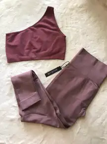 Leggings And One Shoulder Bra