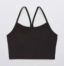 ✨Aerie OFFLINE Recharge Sports Bra Support Cropped Black Tank Top XL
