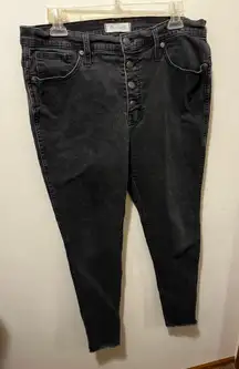 Madewell 10” high rise skinny black 32Tall‎