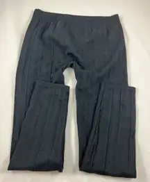 Plus Size Ribbed Black Nylons Capris Leggings 