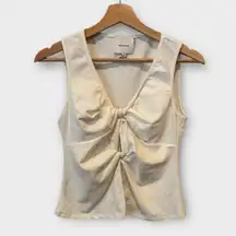 Reformation Tefi Twist Cutout Stretch Organic Cotton Tank Size Small