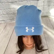 Under Armour Authentic women OS knit winter beanie w/hat soft lining light blue