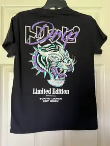 Popular Poison Men's Black And Purple Tokyo Graphic Tee Size Small