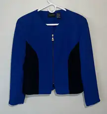 Liz Claiborne Royal Blue and Black Blazer