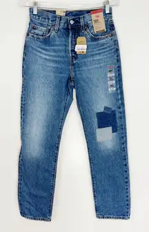 Levi’s 501 Rustic Craft Patch Jeans NWT Size 25 x 30 Straight Leg Cotton Denim