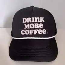 Dutch Bros Drink More Coffee Black Trucker Hat Adjustable