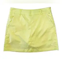 Puma Solid Golf Tech Skirt, Skort. Neon Yellow, Women's Size 14 W576