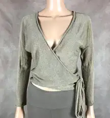 J.CREW Favorite Linen Wrapped Cardigan, Beige XS