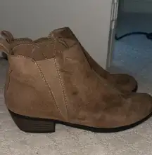 Brown Suede Booties 