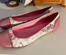 Coach Poppy White & Pink Ballet Flats