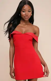 Red Off The Shoulder Dress