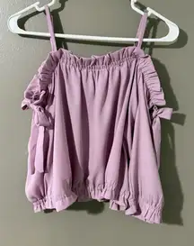 Iris Ruffled Blouse in Lavender