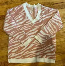 Oversized Zebra Stripe Sweater