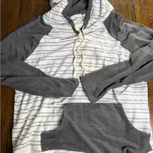 Chris & Carol Charcoal and Ivory Hoodie L