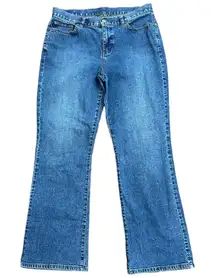 Lauren by Ralph Lauren Jeans Co Wide Leg Medium Wash Denim Jeans Size‎ 10