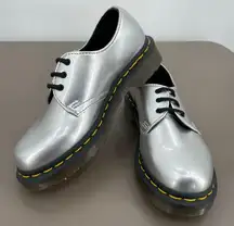 Dr. Martens Silver Chrome 1461 Vegan Dress Shoes Wedding Prom Cosplay US Size 5