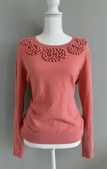 Vineyard Vines By Shep & Ian Woman’s Pom Pom Sweater Sz XL Pink Cotton Cashmere