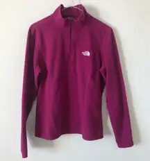 The North Face Magenta Fleece 1/4 Zip Pull Over