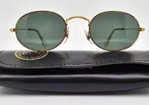 Vintage Ray Ban B&L USA Oval Sunglasses Gold Frame WO976