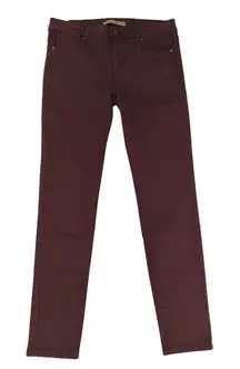 Joe's Jeans Maroon Burgundy Sangria‎ Skinny Jeans Stretch Women's Size 28