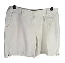 J.Jill Petite 8P Beige‎ Cotton Blend Bermuda Shorts Womens Casual Beach Vacation