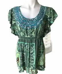 One World Sequined Baby Doll top