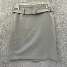 J. McLaughlin Belted Pencil Skirt Light Gray Women's Size 6