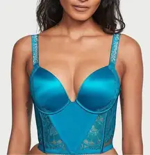 Victoria's Secret  Very Sexy Shine Strap Lace Push-Up Corset Top 34C NWT