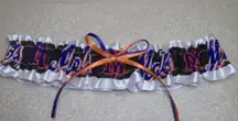 NY New York Mets Baseball MLB Women's Blue and Orange Ruffled Garter NWOT