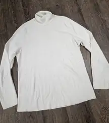 Chico's Ivory Turtleneck Thin Stretch Pullover Sweater Size 3 - XL 16/18