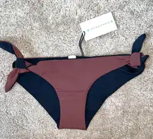 Solid & Striped NWT  The Jane Bikini Bottom in Brown Black