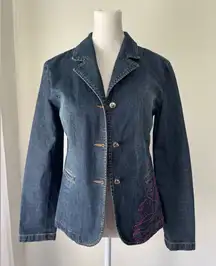 Vintage Y2K Embroidered Denim Jacket