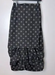 Krista Larson Long Grey Polka Dot Skirt