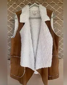 Knox Rose Sherpa Faux Suede Vest