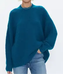 Pistola Blue Fuzzy Carlen Oversized Sweater, L