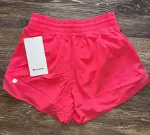 Lululemon Hotty Hot Short High Rise 4” Glaze Pink Size 4 NWT