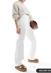 White Straight Leg Jeans