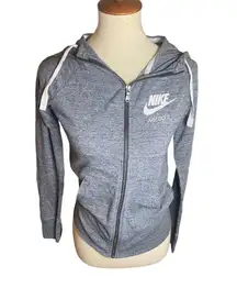 Gray Full-Length Zip-Up Hoodie