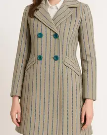 Anthropologie Tulle Size‎ S Embroidered Pattern Peacoat Dress Jacket NWOT