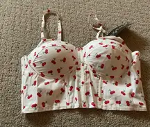 NWT!! Say What Cherry Crop Top Size Medium Bin 230