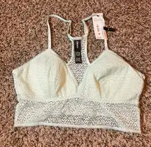 DKNY Modern Lace Racerback Bralette Light Support Lingerie Size‎ L