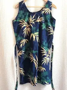 Vintage Hawaiian tropical print dress coverup