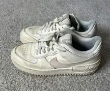 Nike Air Force 1 Shadow Cream Off‎ White EUC Womens Size 10
