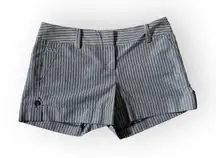 Halogen linen blend Striped Chino shorts size 6